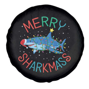 Christmas Shark Spare Tire Cover Funny Merry Sharkmas Xmas Gift TS12 Print Your Wear