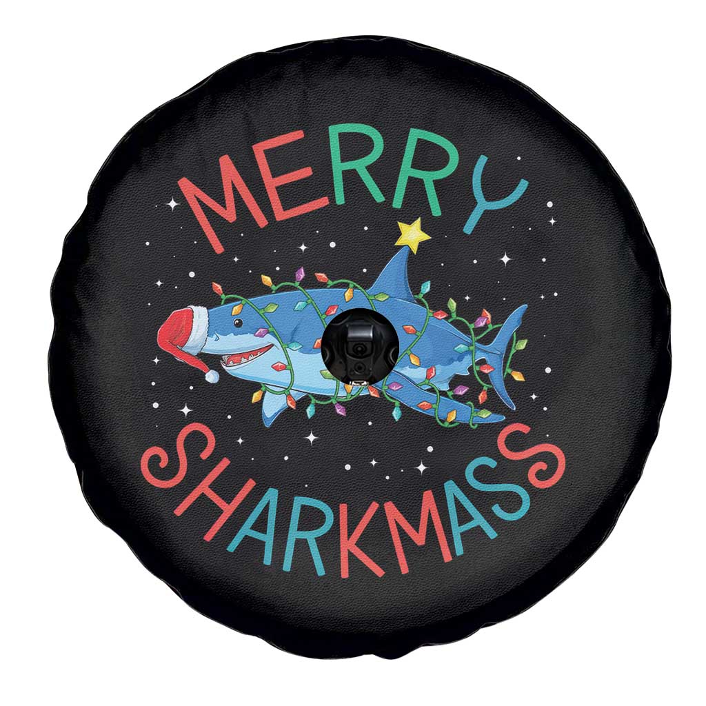 Christmas Shark Spare Tire Cover Funny Merry Sharkmas Xmas Gift TS12 Print Your Wear