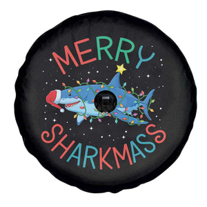 Christmas Shark Spare Tire Cover Funny Merry Sharkmas Xmas Gift TS12 Print Your Wear