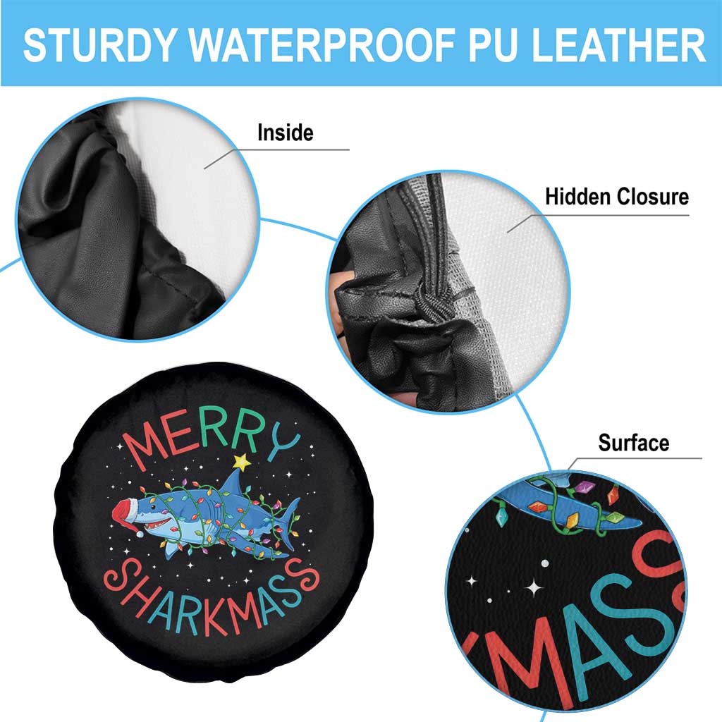 Christmas Shark Spare Tire Cover Funny Merry Sharkmas Xmas Gift TS12 Print Your Wear
