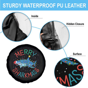Christmas Shark Spare Tire Cover Funny Merry Sharkmas Xmas Gift TS12 Print Your Wear