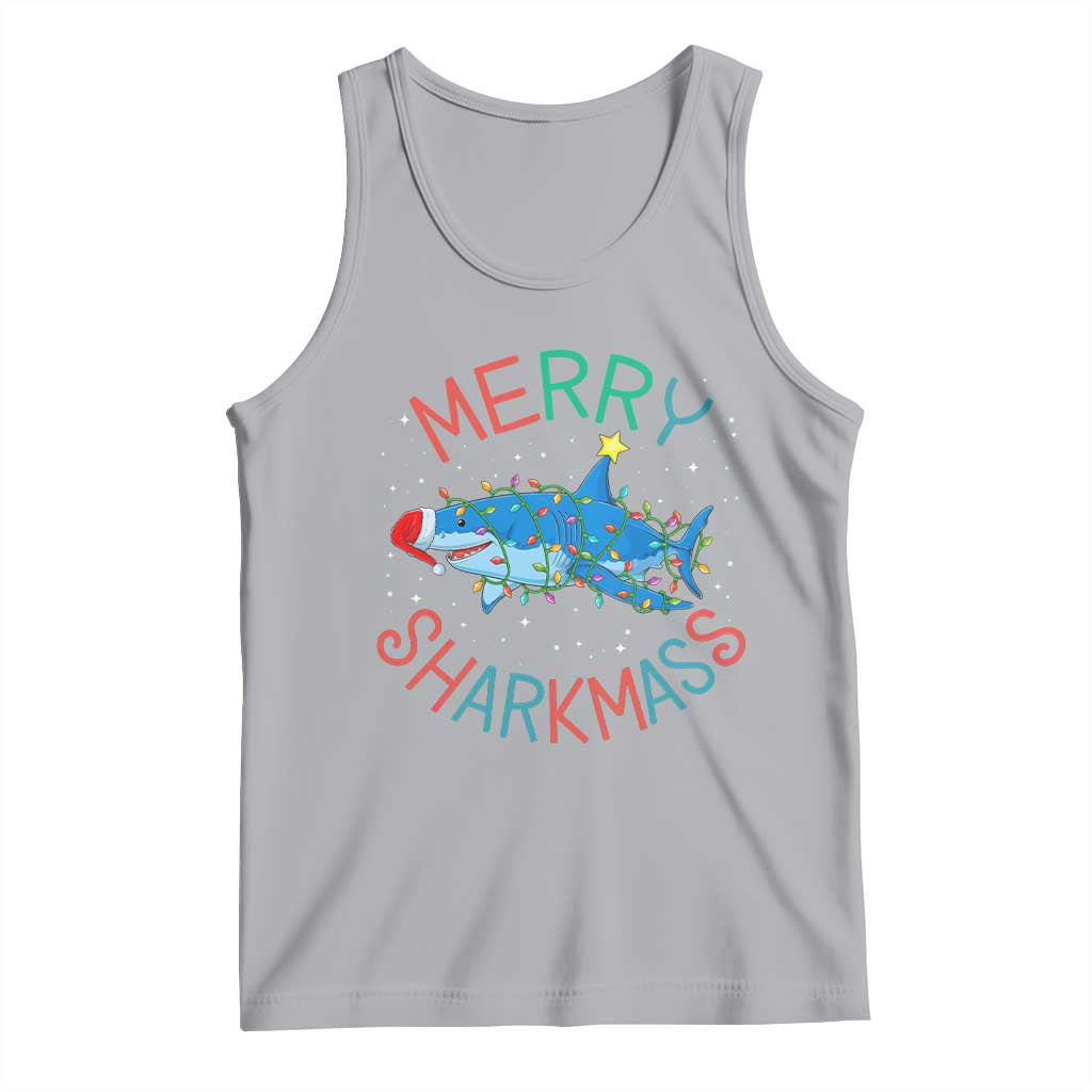 Christmas Shark Tank Top Funny Merry Sharkmas Xmas Gift TS12 Athletic Heather Print Your Wear