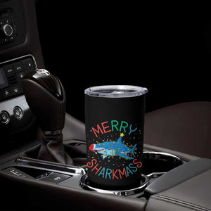 Christmas Shark Tumbler Cup Funny Merry Sharkmas Xmas Gift TS12 Print Your Wear