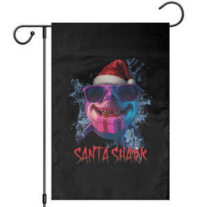 Funny Christmas Santa Shark Xmas Gift Garden Flag TS12 Black Print Your Wear