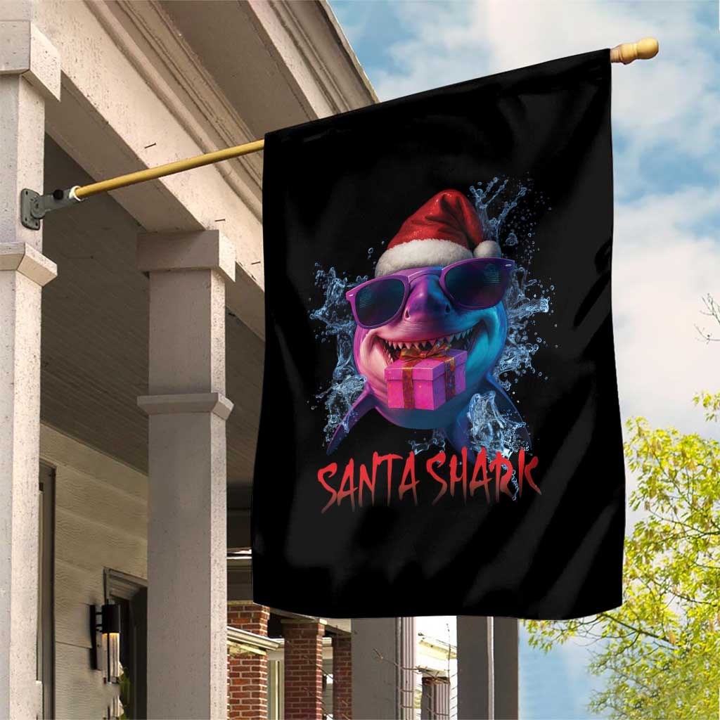 Funny Christmas Santa Shark Xmas Gift Garden Flag TS12 Print Your Wear