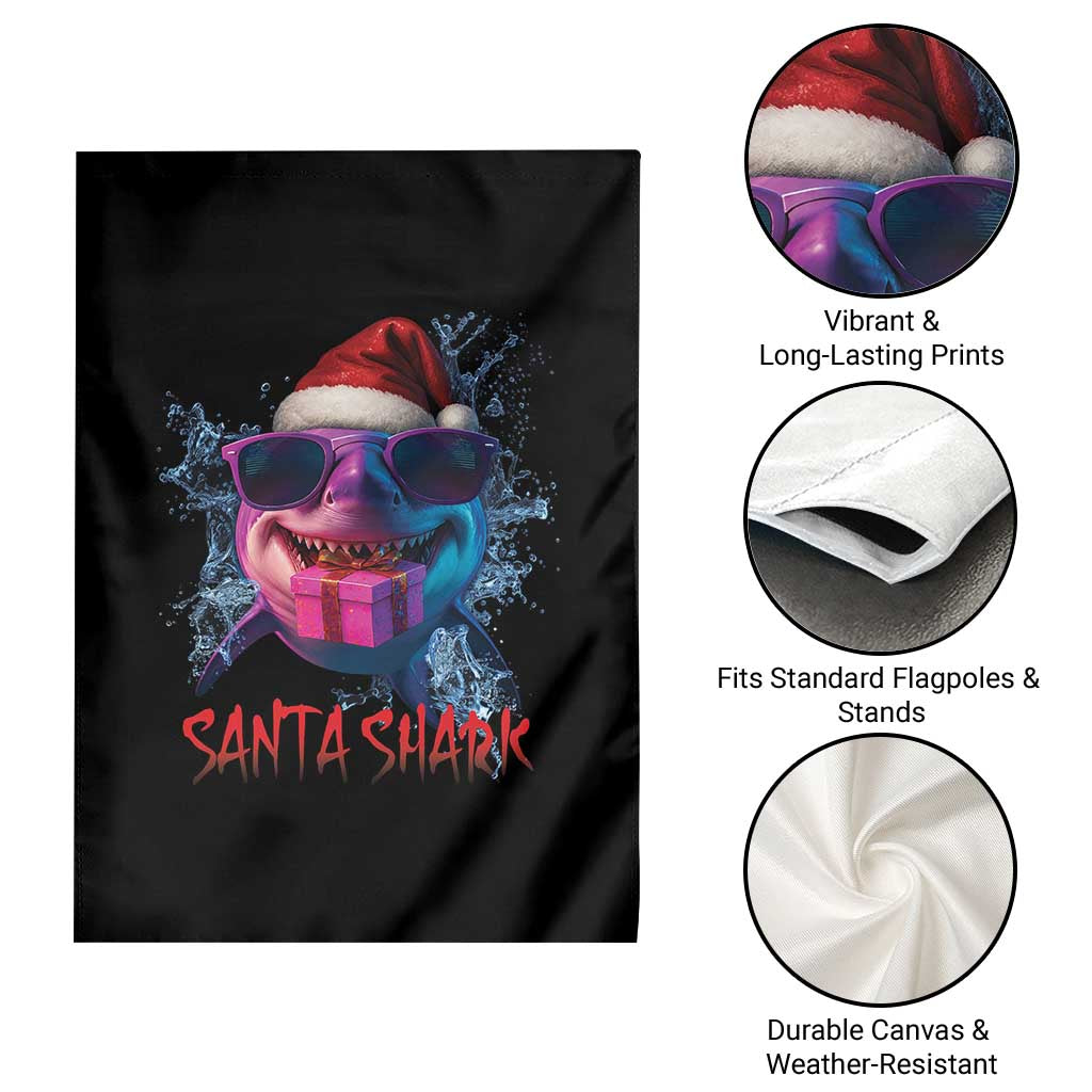 Funny Christmas Santa Shark Xmas Gift Garden Flag TS12 Print Your Wear