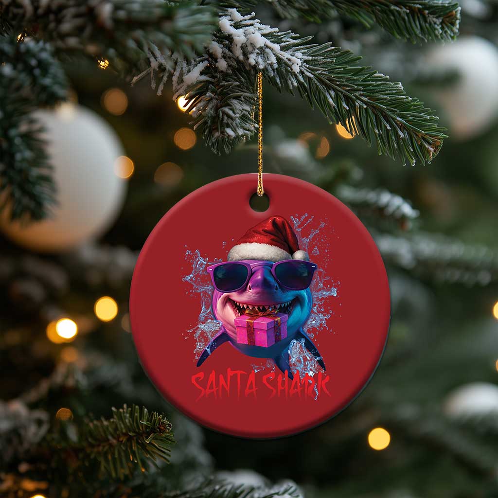 Funny Christmas Santa Shark Xmas Gift Christmas Ornament TS12 Print Your Wear