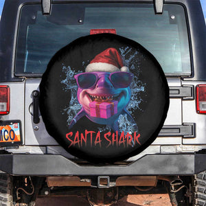 Funny Christmas Santa Shark Xmas Gift Spare Tire Cover TS12 No hole Black Print Your Wear