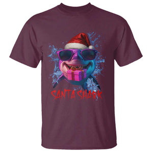 Funny Christmas Santa Shark Xmas Gift T Shirt TS12 Maroon Print Your Wear