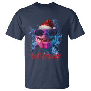 Funny Christmas Santa Shark Xmas Gift T Shirt TS12 Navy Print Your Wear