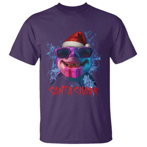 Funny Christmas Santa Shark Xmas Gift T Shirt TS12 Purple Print Your Wear