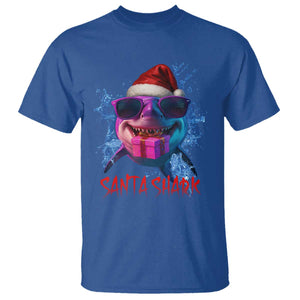 Funny Christmas Santa Shark Xmas Gift T Shirt TS12 Royal Blue Print Your Wear