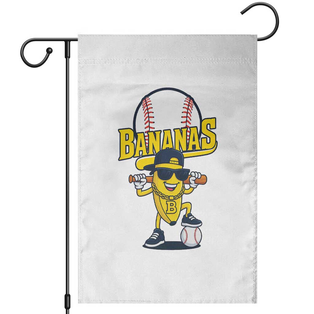 Cool Banana Playing Baseball Garden Flag Funny Fruit Sports Gift TS12 White Print Your Wear