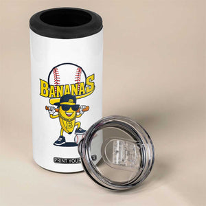 Cool Banana Playing Baseball 4 in 1 Can Cooler Tumbler Funny Fruit Sports Gift TS12 Print Your Wear