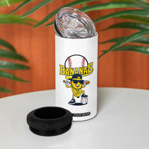 Cool Banana Playing Baseball 4 in 1 Can Cooler Tumbler Funny Fruit Sports Gift TS12 Print Your Wear