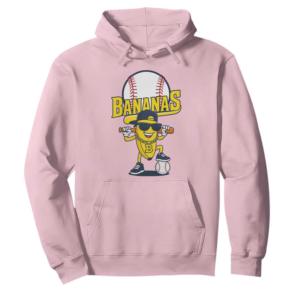 Cool Banana Playing Baseball Hoodie Funny Fruit Sports Gift TS12 Light Pink Print Your Wear