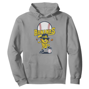 Cool Banana Playing Baseball Hoodie Funny Fruit Sports Gift TS12 Sport Gray Print Your Wear