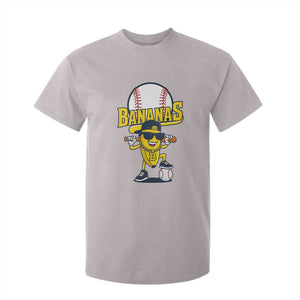 Cool Banana Playing Baseball T Shirt For Kid Funny Fruit Sports Gift TS12 Ice Gray Print Your Wear