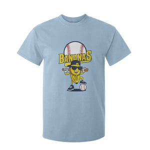 Cool Banana Playing Baseball T Shirt For Kid Funny Fruit Sports Gift TS12 Light Blue Print Your Wear