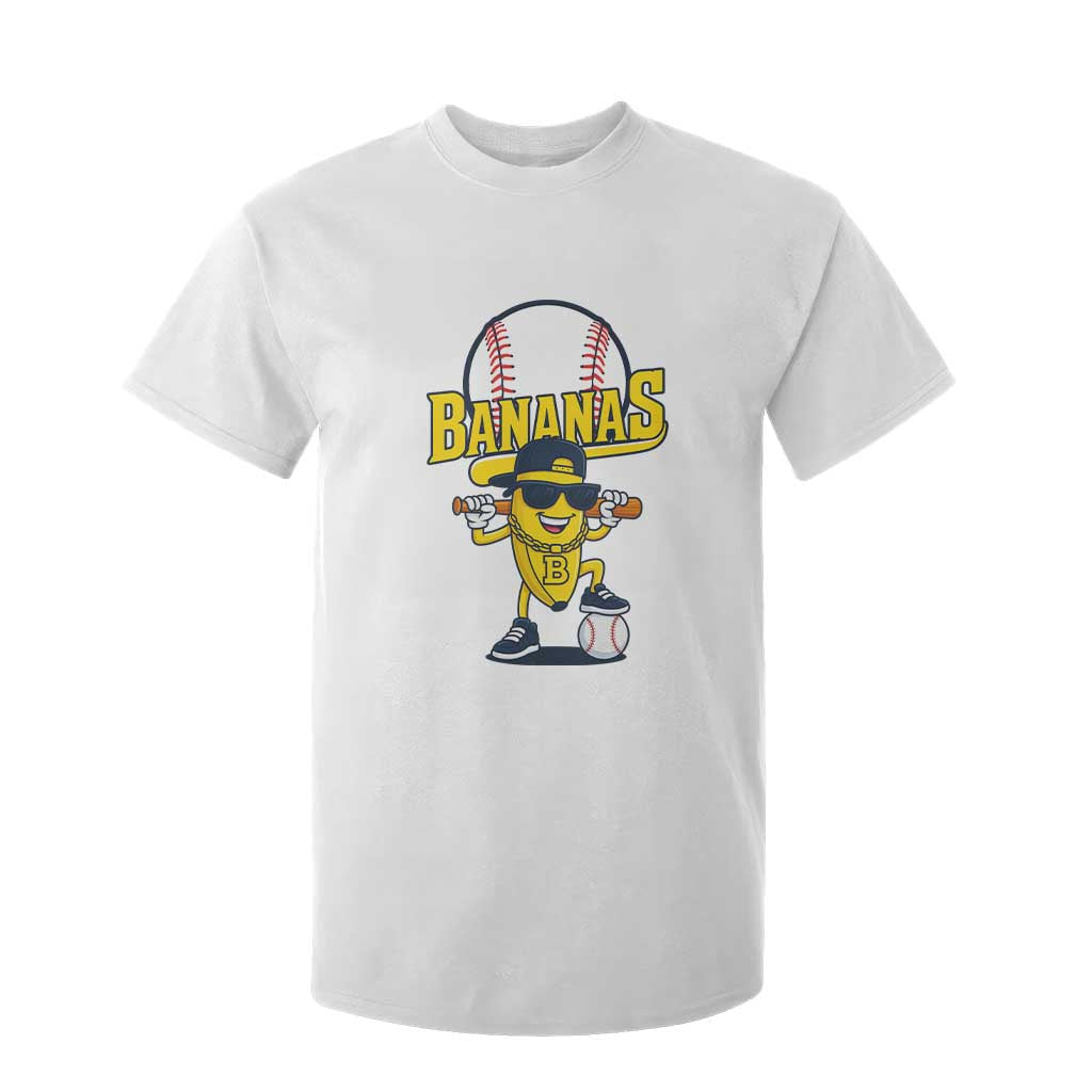 Cool Banana Playing Baseball T Shirt For Kid Funny Fruit Sports Gift TS12 White Print Your Wear