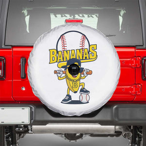 Cool Banana Playing Baseball Spare Tire Cover Funny Fruit Sports Gift TS12 White Print Your Wear