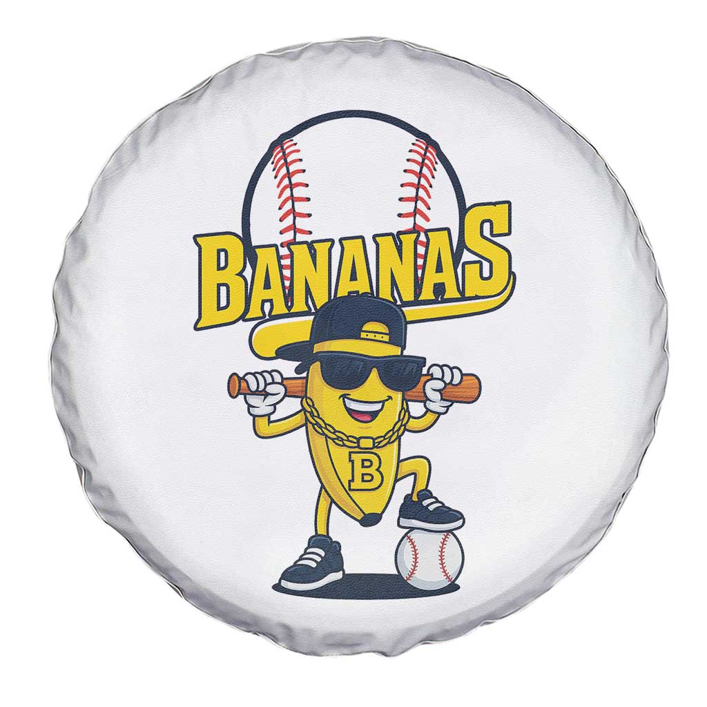 Cool Banana Playing Baseball Spare Tire Cover Funny Fruit Sports Gift TS12 Print Your Wear