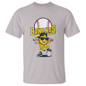 Cool Banana Playing Baseball T Shirt Funny Fruit Sports Gift TS12 Ice Gray Print Your Wear
