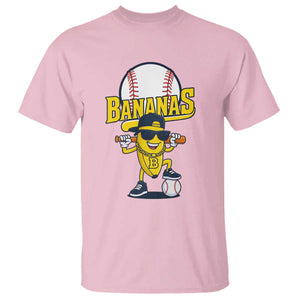 Cool Banana Playing Baseball T Shirt Funny Fruit Sports Gift TS12 Light Pink Print Your Wear