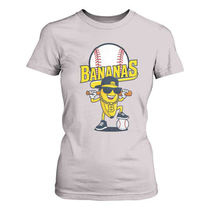 Cool Banana Playing Baseball T Shirt For Women Funny Fruit Sports Gift TS12 Ice Gray Print Your Wear