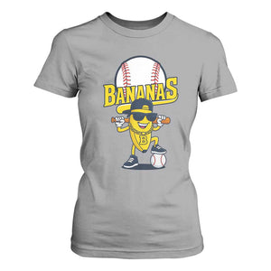 Cool Banana Playing Baseball T Shirt For Women Funny Fruit Sports Gift TS12 Sport Gray Print Your Wear