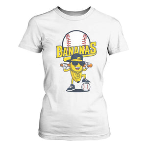 Cool Banana Playing Baseball T Shirt For Women Funny Fruit Sports Gift TS12 White Print Your Wear