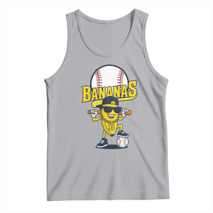 Cool Banana Playing Baseball Tank Top Funny Fruit Sports Gift TS12 Athletic Heather Print Your Wear