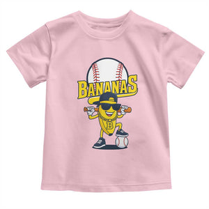 Cool Banana Playing Baseball Toddler T Shirt Funny Fruit Sports Gift TS12 Light Pink Print Your Wear