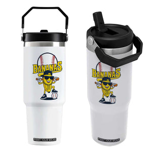 Cool Banana Playing Baseball Flip Straw Tumbler Funny Fruit Sports Gift TS12 One Size: 30 oz White Print Your Wear
