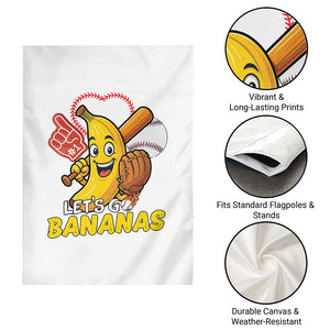 Funny Baseball Garden Flag Lets Go Bananas Fruit Sports Lover Gift TS12 Print Your Wear