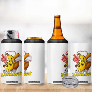Funny Baseball 4 in 1 Can Cooler Tumbler Lets Go Bananas Fruit Sports Lover Gift TS12 Print Your Wear