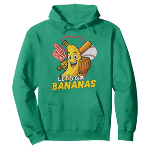 Funny Baseball Hoodie Lets Go Bananas Fruit Sports Lover Gift TS12 Irish Green Print Your Wear