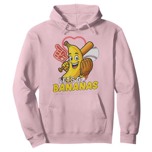 Funny Baseball Hoodie Lets Go Bananas Fruit Sports Lover Gift TS12 Light Pink Print Your Wear