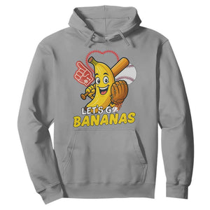 Funny Baseball Hoodie Lets Go Bananas Fruit Sports Lover Gift TS12 Sport Gray Print Your Wear