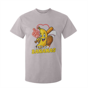 Funny Baseball T Shirt For Kid Lets Go Bananas Fruit Sports Lover Gift TS12 Ice Gray Print Your Wear