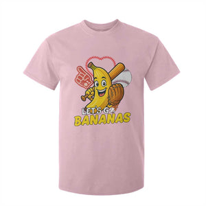 Funny Baseball T Shirt For Kid Lets Go Bananas Fruit Sports Lover Gift TS12 Light Pink Print Your Wear
