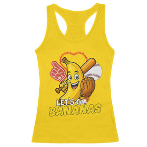 Funny Baseball Racerback Tank Top Lets Go Bananas Fruit Sports Lover Gift TS12 Daisy Print Your Wear