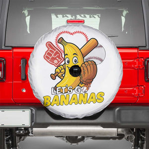 Funny Baseball Spare Tire Cover Lets Go Bananas Fruit Sports Lover Gift TS12 White Print Your Wear
