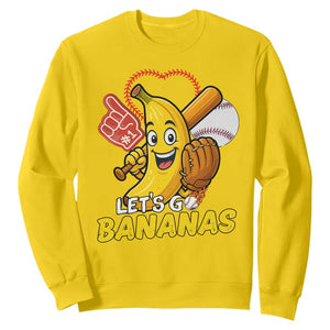 Funny Baseball Sweatshirt Lets Go Bananas Fruit Sports Lover Gift TS12 Daisy Print Your Wear