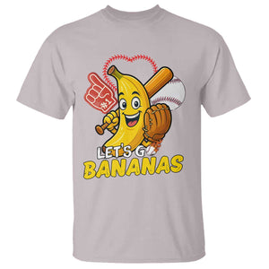 Funny Baseball T Shirt Lets Go Bananas Fruit Sports Lover Gift TS12 Ice Gray Print Your Wear