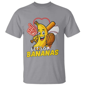 Funny Baseball T Shirt Lets Go Bananas Fruit Sports Lover Gift TS12 Sport Gray Print Your Wear