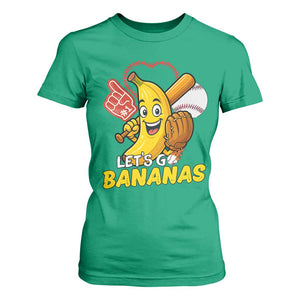 Funny Baseball T Shirt For Women Lets Go Bananas Fruit Sports Lover Gift TS12 Irish Green Print Your Wear