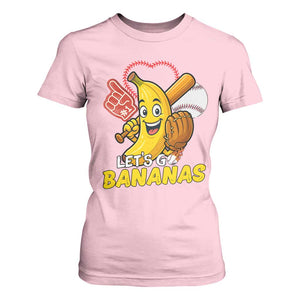 Funny Baseball T Shirt For Women Lets Go Bananas Fruit Sports Lover Gift TS12 Light Pink Print Your Wear