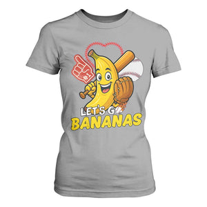 Funny Baseball T Shirt For Women Lets Go Bananas Fruit Sports Lover Gift TS12 Sport Gray Print Your Wear