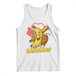 Funny Baseball Tank Top Lets Go Bananas Fruit Sports Lover Gift TS12 White Print Your Wear